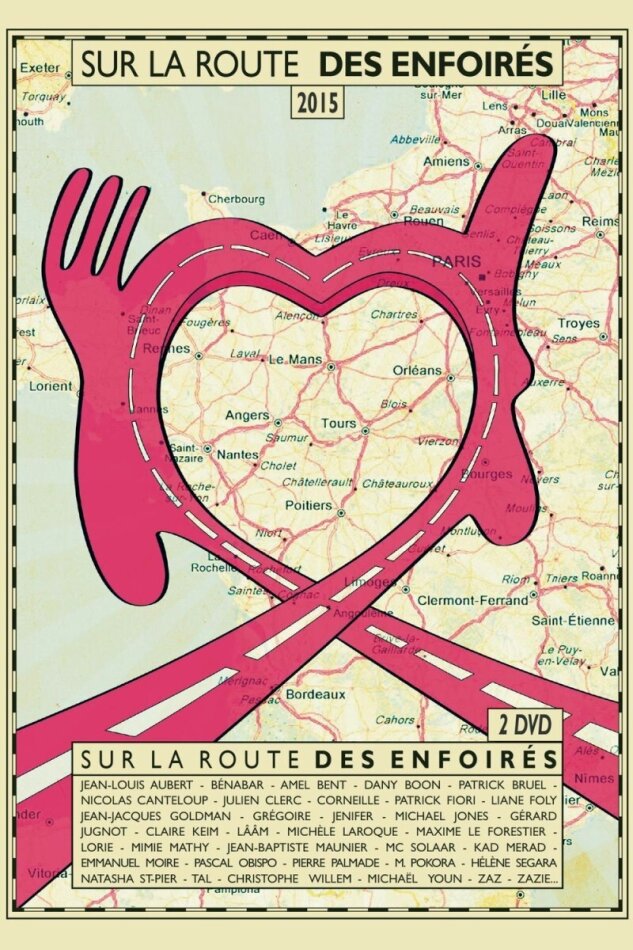 Les Enfoirés - Sur la route des Enfoirés 2015 2 DVD
