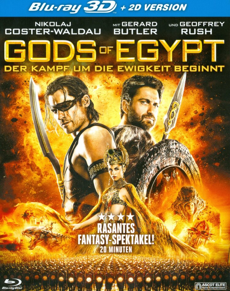Gods of Egypt (2016) Blu-ray 3D + Blu-ray
