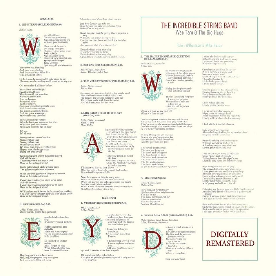 The Incredible String Band - Wee Tam & The Big Huge - BGO Records 2 CD