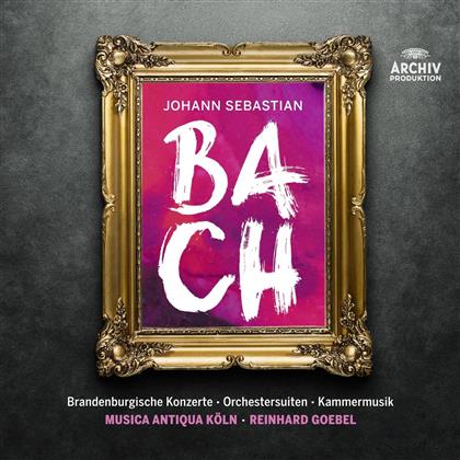 Johann Sebastian Bach (1685-1750), Reinhard Goebel & Musica Antiqua K&ouml;ln - Brandenburgische Konzerte - Orchestersuiten - Kammermusik (13 CDs)