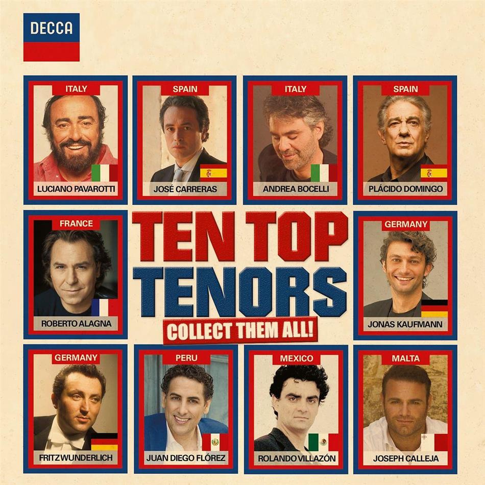 Luciano Pavarotti, José Carreras, Plácido Domingo, Roberto Alagna, Jonas Kaufmann, … - Ten Top Tenors - Collect Them All 2 CD