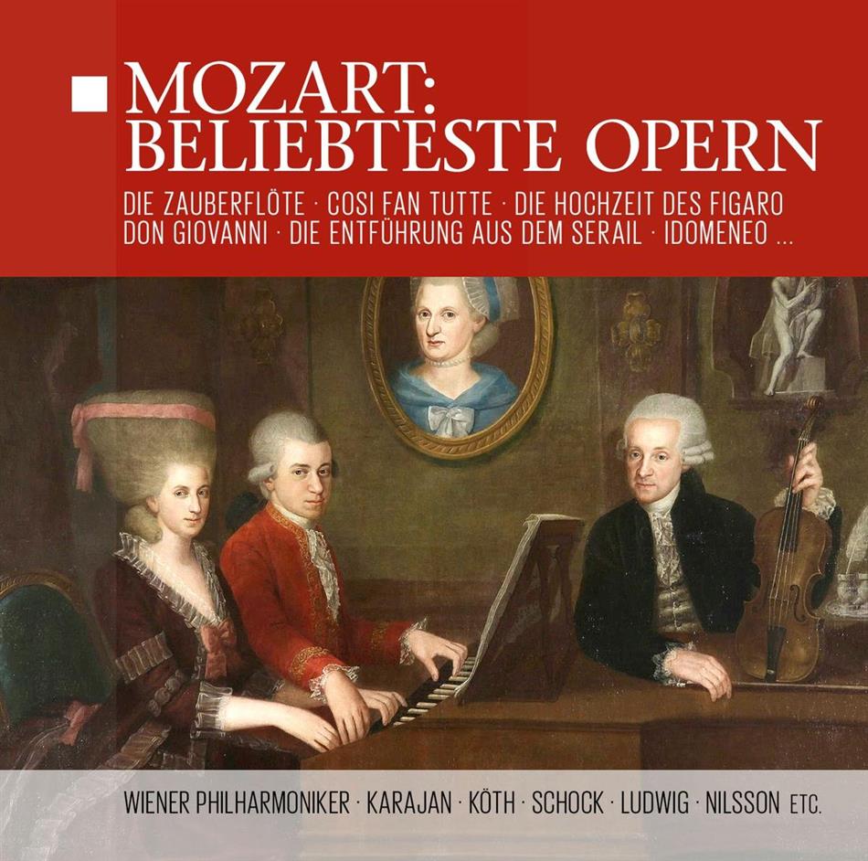 Herbert von Karajan, Wiener Philharmoniker, Rudolf Schock, Erika Köth & Wolfgang Amadeus Mozart (1756-1791) - Beliebteste Opern 14 CD