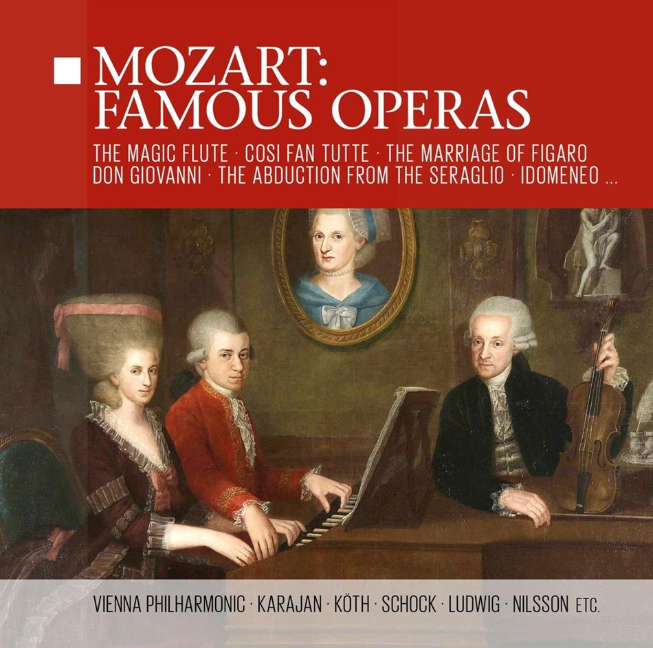 Herbert von Karajan, Wiener Philharmoniker, Rudolf Schock, Erika Köth & Wolfgang Amadeus Mozart (1756-1791) - Famous Operas 14 CD
