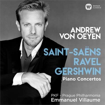 Andrew von Oeyen, Camille Saint-Sa&euml;ns (1835-1921), Maurice Ravel (1875-1937), George Gershwin (1898-1937), Emmanuel Villaume, &hellip; - Piano Concertos