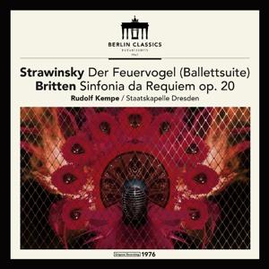 Igor Strawinsky (1882-1971), Sir Benjamin Britten (1913-1976), Rudolf Kempe & S&auml;chsische Staatskapelle Dresden - Der Feuervogel Balletsuite, Sinfonia da Requiem op.20 (LP)