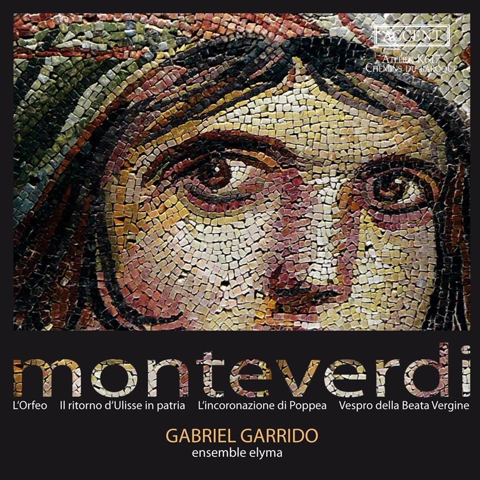 Ensemble Elyma, Claudio Monteverdi (1567-1643) & Gabriel Garrido - Orfeo / IL Ritorno d'Ulisse in Patria / L'incoronatione di Poppea / Vespro della Beata Vergine 12 CDs
