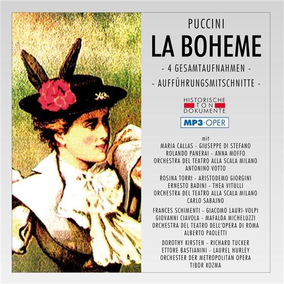 Maria Callas, Giuseppe Di Stefano, Rosina Torri, Aristodemo Giorgini, … - La Boheme - (MP3!!!) - 4 Gesamtaufnahmen und 1 Querschnitt - Mailand 8./9.1956, Mailand 1928, Rom 1952, New York 30.3.1957, Berlin 1942 2 CDs