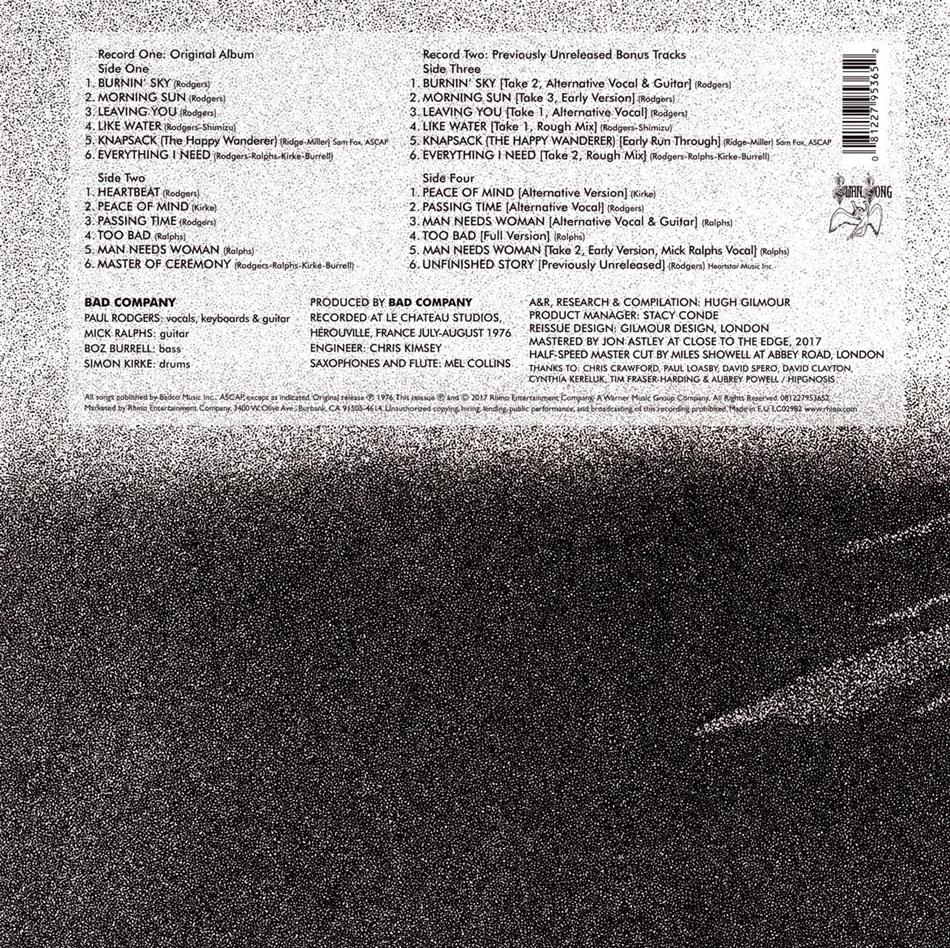 Bad Company - Burnin' Sky - 2017 Reissue, Gatefold 2 LPs - Vinyl