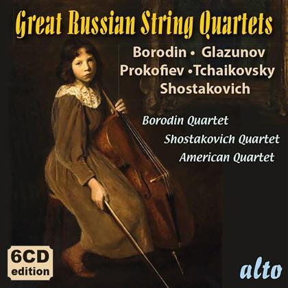 Borodin Quartet, Shostakowch Quartet, American Quartet, Alexander Borodin (1833-1887), &hellip; - Great Russian String Quartets (6 CDs)