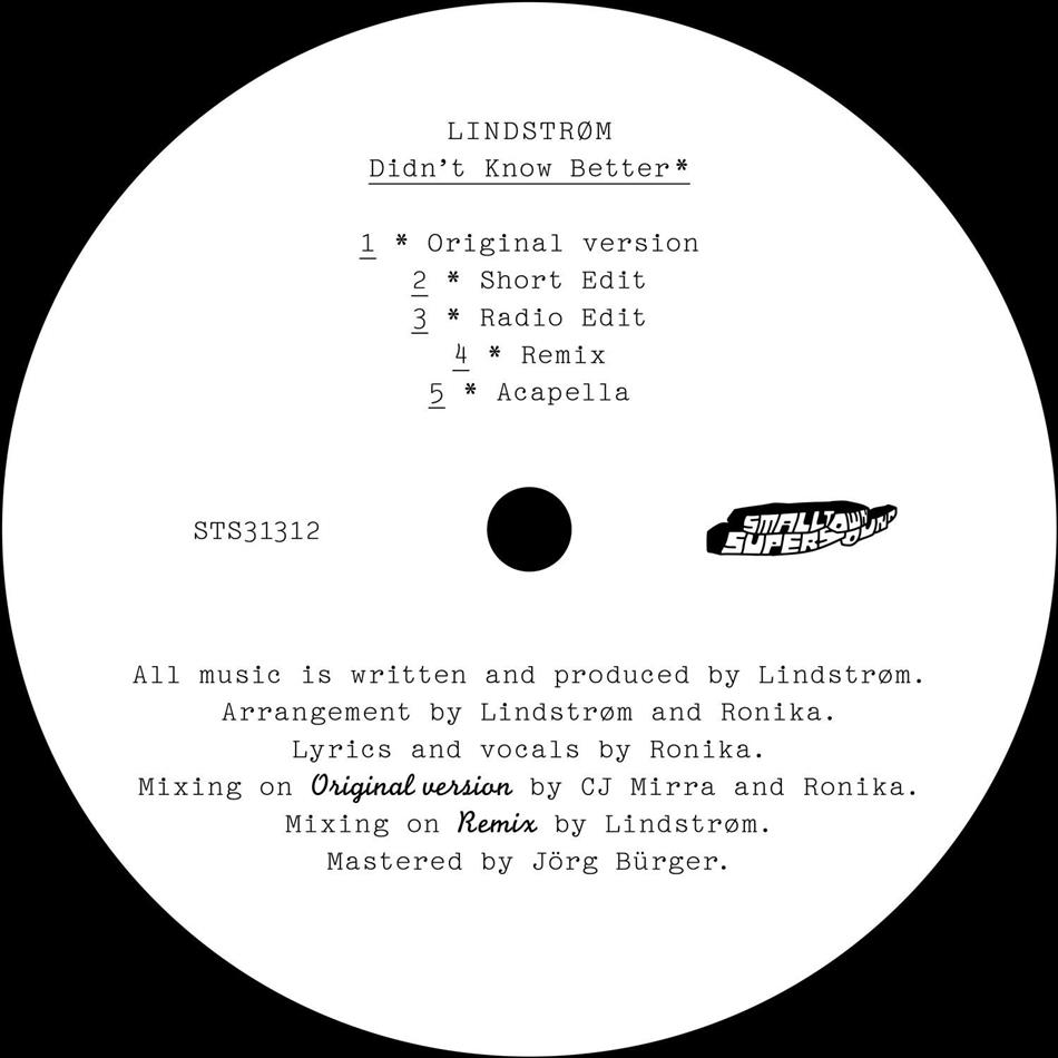 Lindstrom & Ronika - Didn't Know Better 12" Maxi