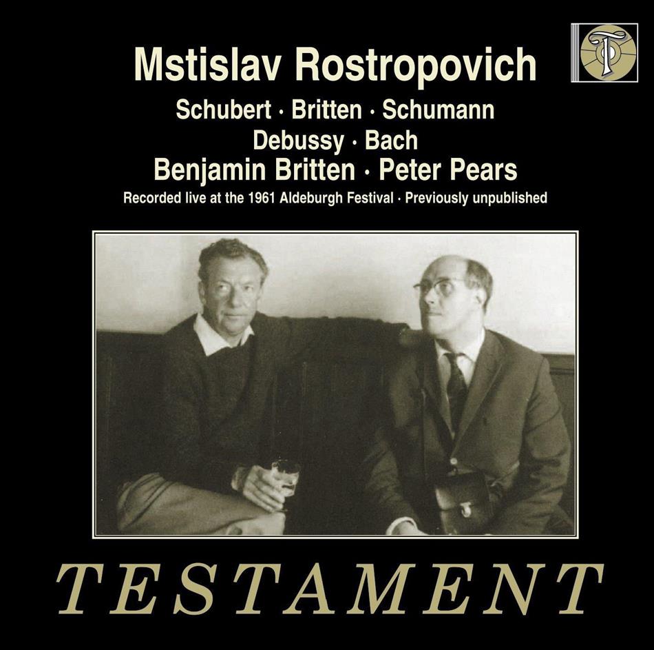 Mstislav Rostropovitsch, Franz Schubert (1797-1828), Sir Benjamin Britten (1913-1976), Robert Schumann (1810-1856), … - Live At The 1961 Aldenburgh Festival - Previously Unpublished 2 CDs