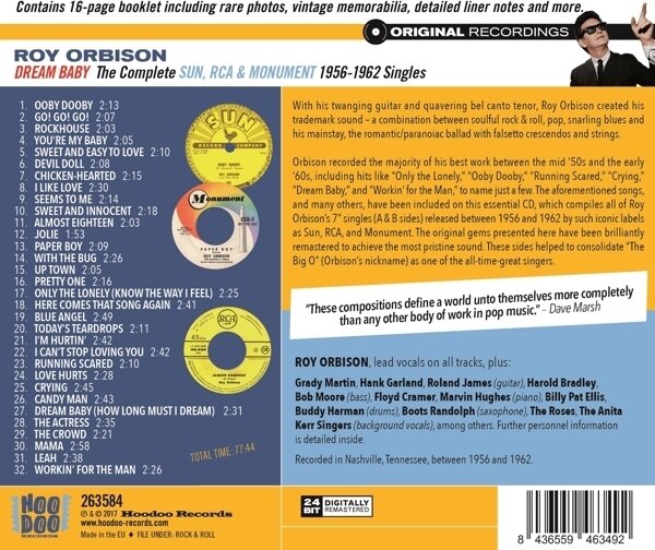 Roy Orbison - Dream Baby - 2017 Reissue
