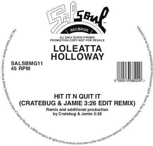 Loleatta Holloway - Hit It N Quit It (Jamie 3:26 & Cratebug Edit) LP