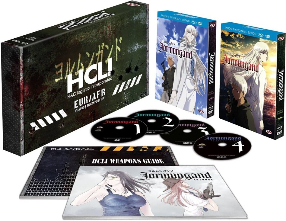Jormungand - Season 1 + 2 Édition Limitée, 4 Blu-ray + 4 DVD