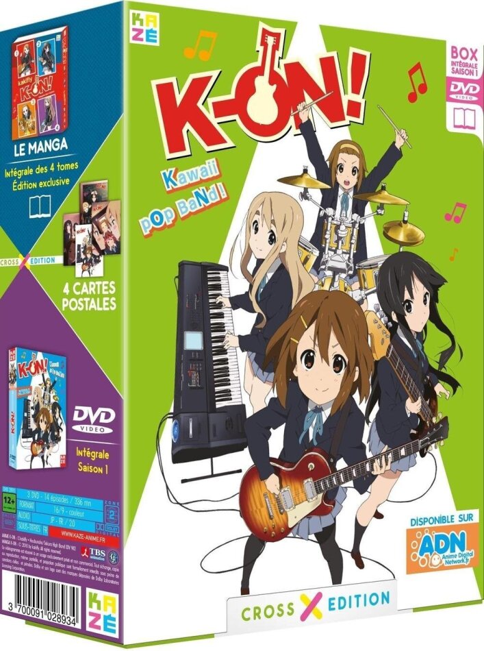 K-On! - Intégrale Saison 1 (+ manga) (Cross Édition) 3 DVDs