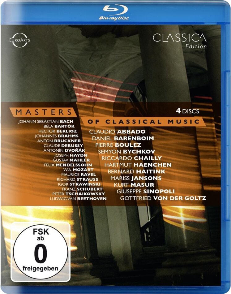 Various Artists - Masters of Classical Music Euroarts, 4 Blu-rays
