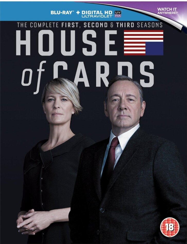 House Of Cards - Seasons 1 - 3 12 Blu-rays
