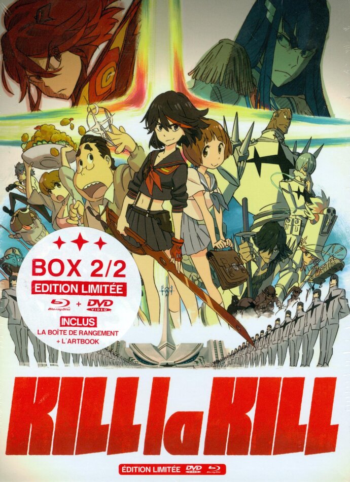 Kill la Kill - Saison 1 - Box 2 / 2 Limited Edition, 2 Blu-rays + 3 DVDs + Book