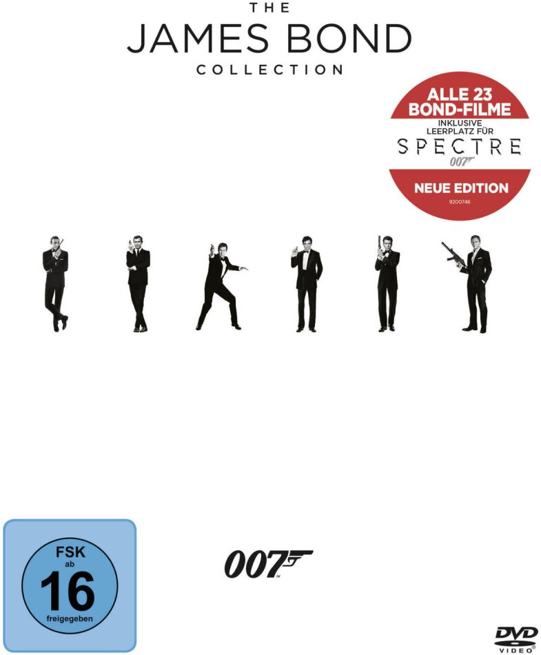 James Bond Collection inkl. Leerplatz für Spectre, 23 DVDs