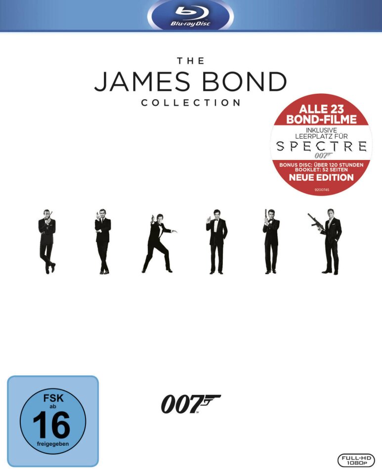 James Bond Collection inkl. Leerplatz für Spectre, 24 Blu-rays