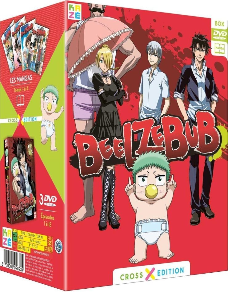 Beelzebub Box Vol. 1 (+ 4 Mangas) - Épisodes 1-12 Cross Edition, 3 DVDs