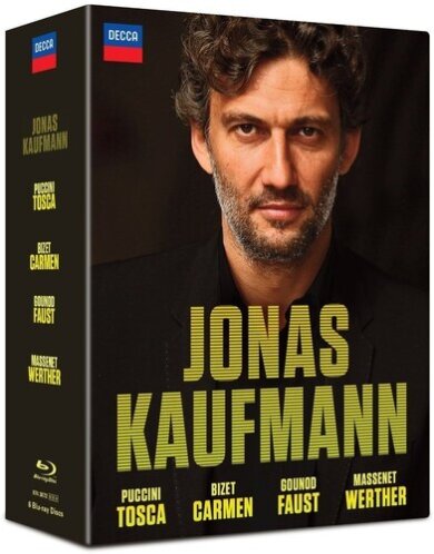 Jonas Kaufmann - Vier Grosse Opern - Tosca / Carmen / Faust / Werther Decca, 4 Blu-rays