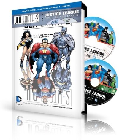 Justice League - Crisis on Two Earth with Justice League Adventures: Earth 2 Graphic Novel, Blu-ray + DVD