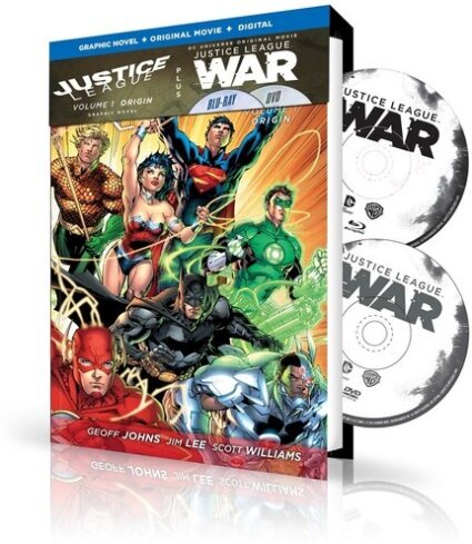 Justice League - War with Justice League Vol. 1 (New 52) Graphic Novel, Blu-ray + DVD