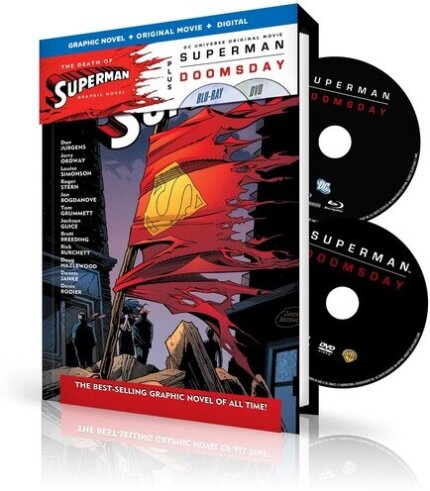Superman: Doomsday with Death of Superman Graphic Novel, Blu-ray + DVD