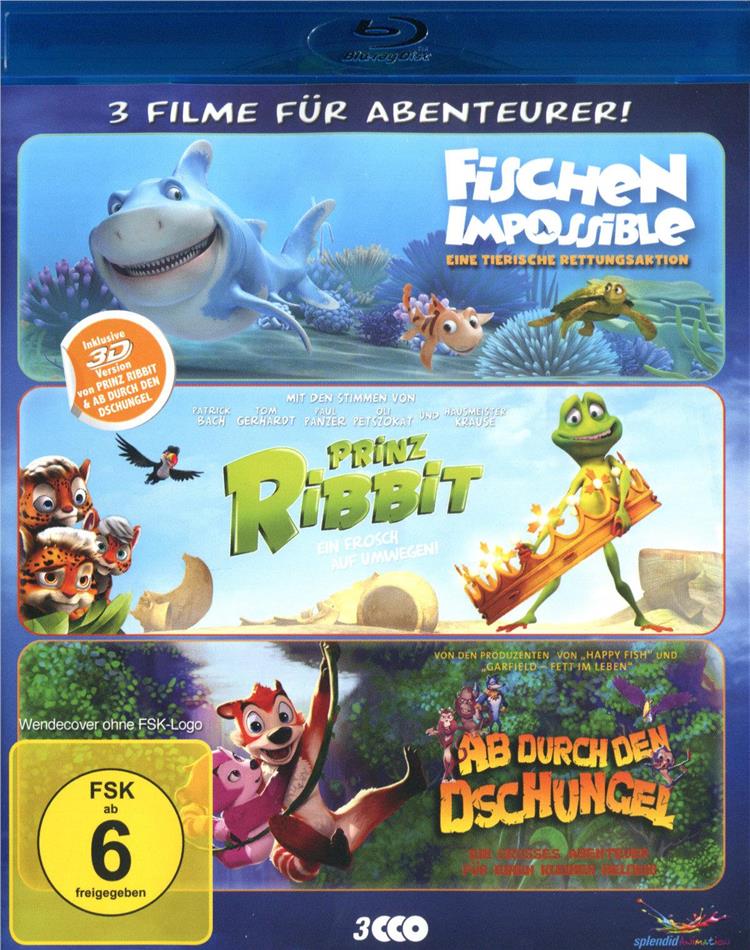 Fischen Impossible / Prinz Ribbit / Ab durch den Dschungel 2 Blu-ray 3D (+2D) + Blu-ray