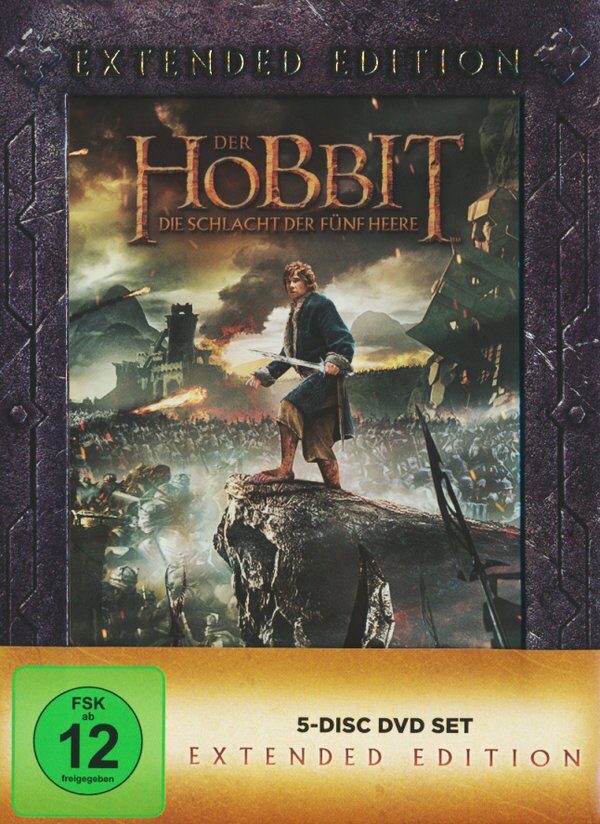 Der Hobbit 3 - Die Schlacht der fünf Heere (2014) Extended Edition, 5 DVDs