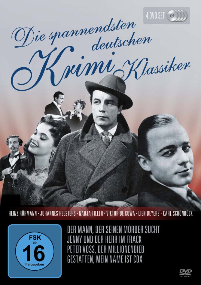 Die spannendsten deutschen Krimi Klassiker n/b, 4 DVD
