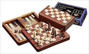 Reise Schach-Backgammon-Dame-Set