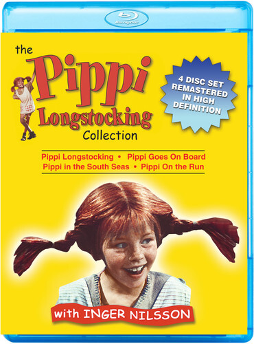 The Pippi Longstocking Collection - Pippi Longstocking / Pippi goes on Board / Pippi in the South Seas / Pippi on the Run Remastered, 4 Blu-rays