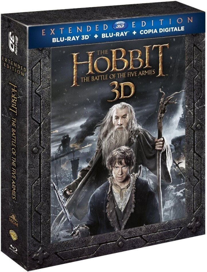Lo Hobbit 3 - La battaglia delle cinque armate (2014) Extended Edition, 3 Blu-ray + 2 Blu-ray 3D