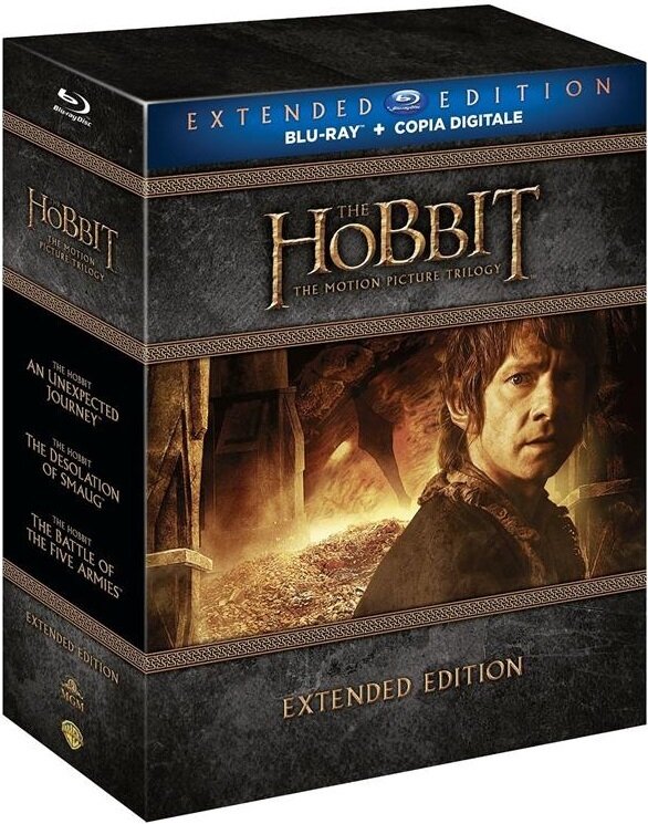 The Hobbit 1-3 - The Motion Picture Trilogy Extended Edition, 9 Blu-ray