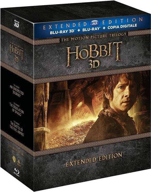 The Hobbit - The Motion Picture Trilogy Extended Edition, 6 Blu-ray 3D + 9 Blu-rays