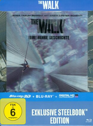 The Walk (2015) (Lenticular - Steelbook, Limited Edition, Blu-ray 3D + Blu-ray)