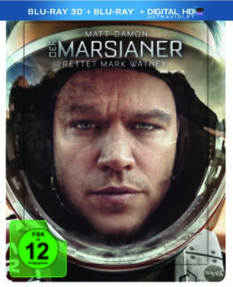Der Marsianer - Rettet Mark Watney (2015) (Lenticular, Limited Edition, Steelbook, Blu-ray 3D + Blu-ray)