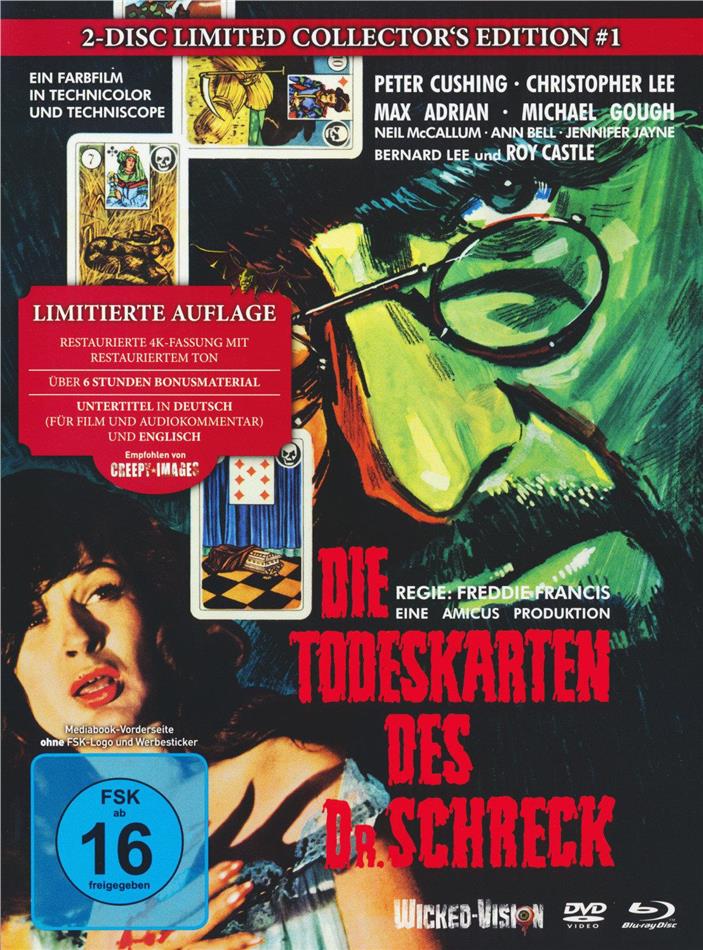 Die Todeskarten des Dr. Schreck (1965) Cover A, 4K Mastered, Limited Collector's Edition, Mediabook, Blu-ray + DVD