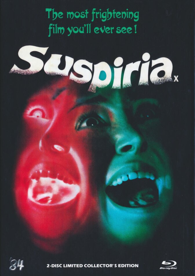 Suspiria (1977) Cover D, Limited Collector's Edition, Mediabook, Uncut, Blu-ray + DVD