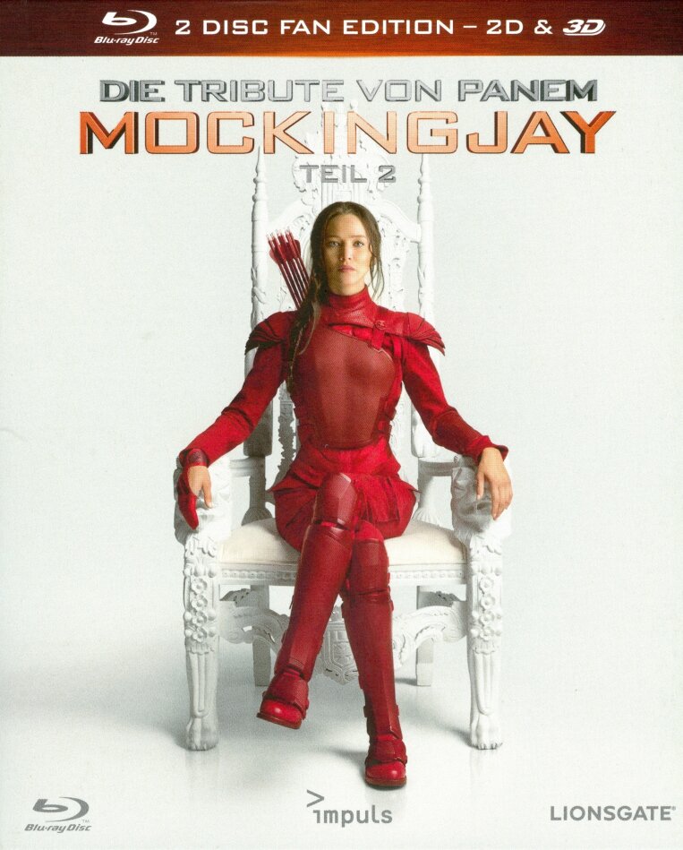 Die Tribute von Panem 4 - Mockingjay - Teil 2 (2015) Digibook, Fan Edition, Blu-ray 3D + Blu-ray