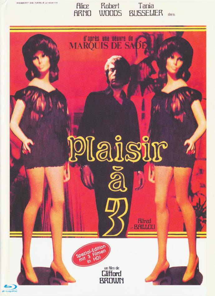 Plaisir à 3 (1974) Cover C, Eurocult Collection, Limited Edition, Uncut, Mediabook, Special Edition, 3 Blu-rays
