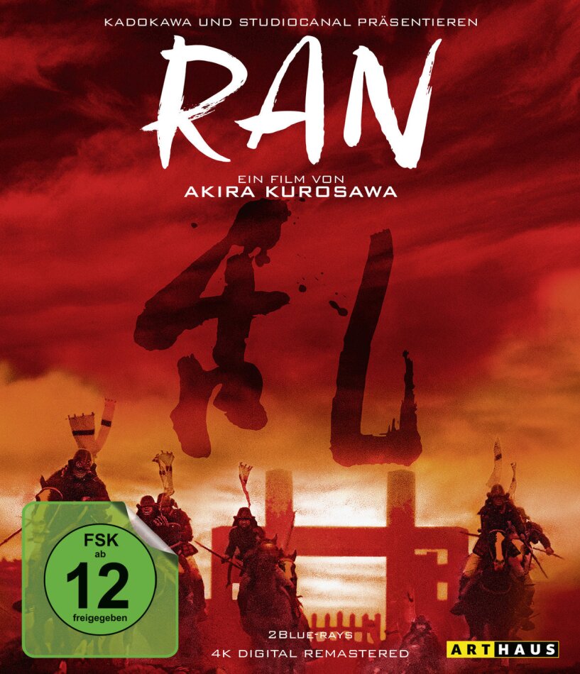 Ran (1985) 4K Digital Remastered, Arthaus, 2 Blu-rays