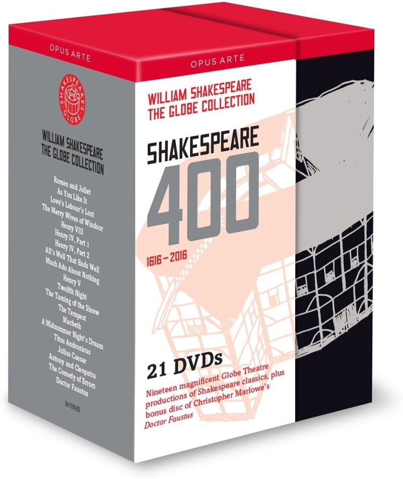 Shakespeare 400 Opus Arte, Shakespeare's Globe, 21 DVDs