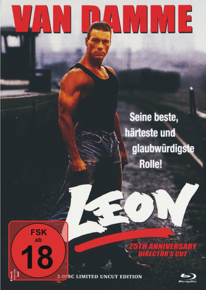 Leon (1990) Limited Uncut Edition, Cover A, 25th Anniversary, Director's Cut, Mediabook, Blu-ray + DVD