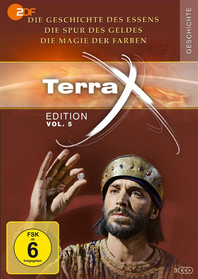 Terra X Edition - Vol. 5: Die Geschichte des Essens / Die Spur des Geldes / Die Magie der Farben 3 DVDs
