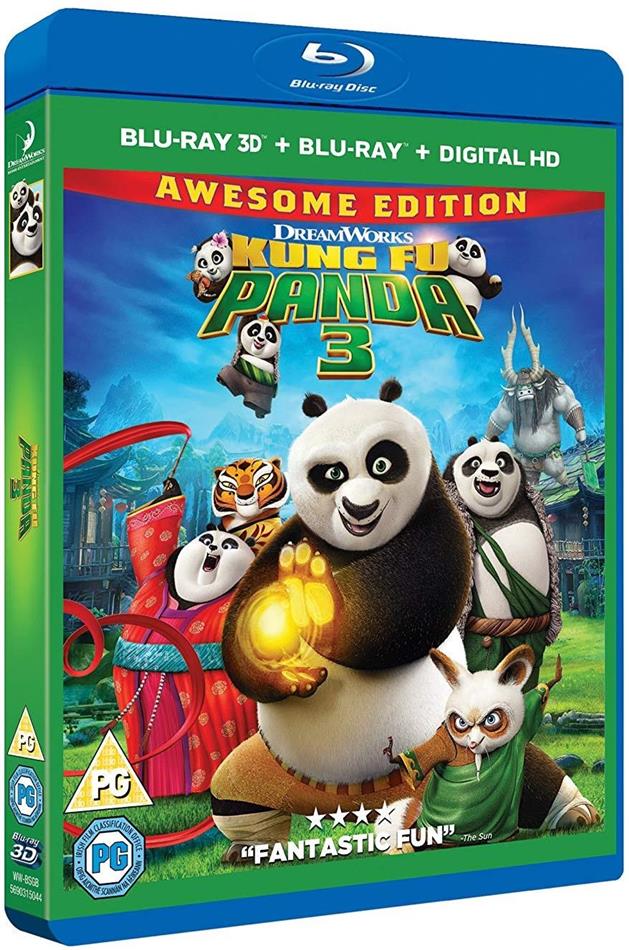 Kung Fu Panda 3 (2016) Awesome Edition, Blu-ray 3D + Blu-ray