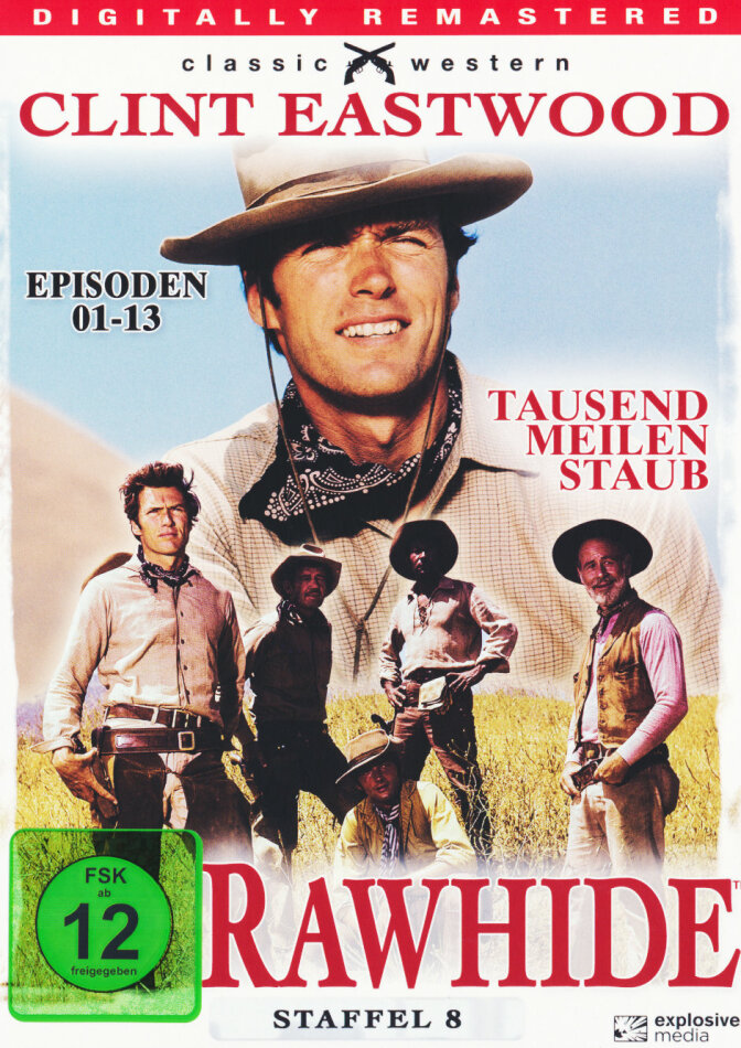 Rawhide - Staffel 8 Classic Western, Digitally Remastered, b/w, 4 DVDs