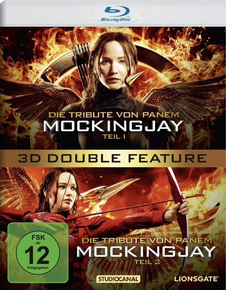 Die Tribute von Panem 3 + 4 - Mockingjay - Teil 1 + 2 2 Blu-ray 3D